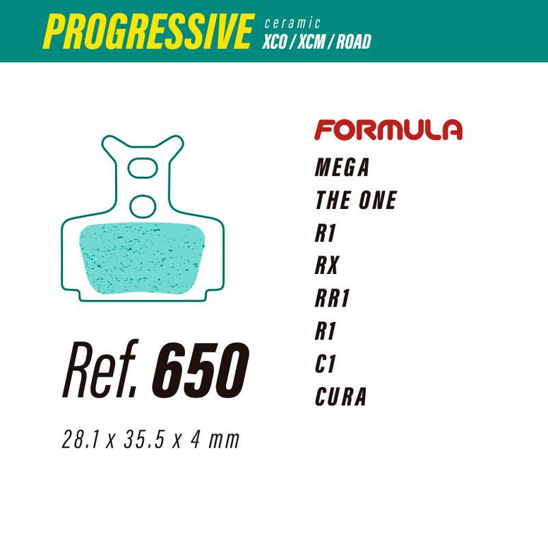 650 LESS PROGRESSIVE BRAKE PADS FORMULA