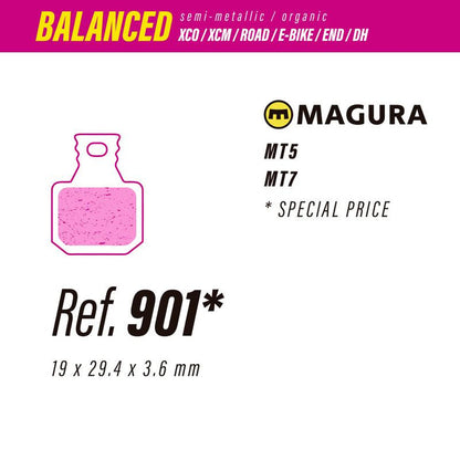 901 LESS BALANCED BRAKE PADS MAGURA MT5-MT7