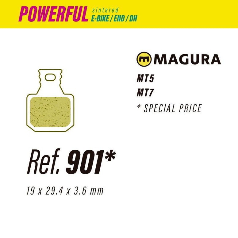 901 LESS POWERFUL BRAKE PADS MAGURA MT5-MT7