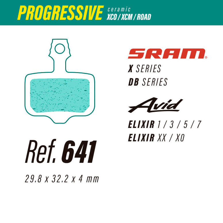 641 PASTILLAS DE FRENO LESS BRAKES PROGRESIVAS SRAM X-DB / AVID ELIXIR