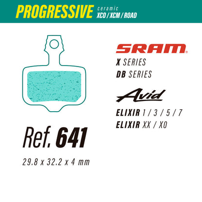 641 PASTILLAS DE FRENO LESS BRAKES PROGRESIVAS SRAM X-DB / AVID ELIXIR