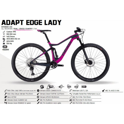 Bicicleta de doble suspension Head Adapt Edge Lady - The Bike Project Bnh 23